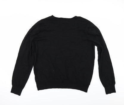 Woolworths Mens Black   Pullover Jumper Size XL