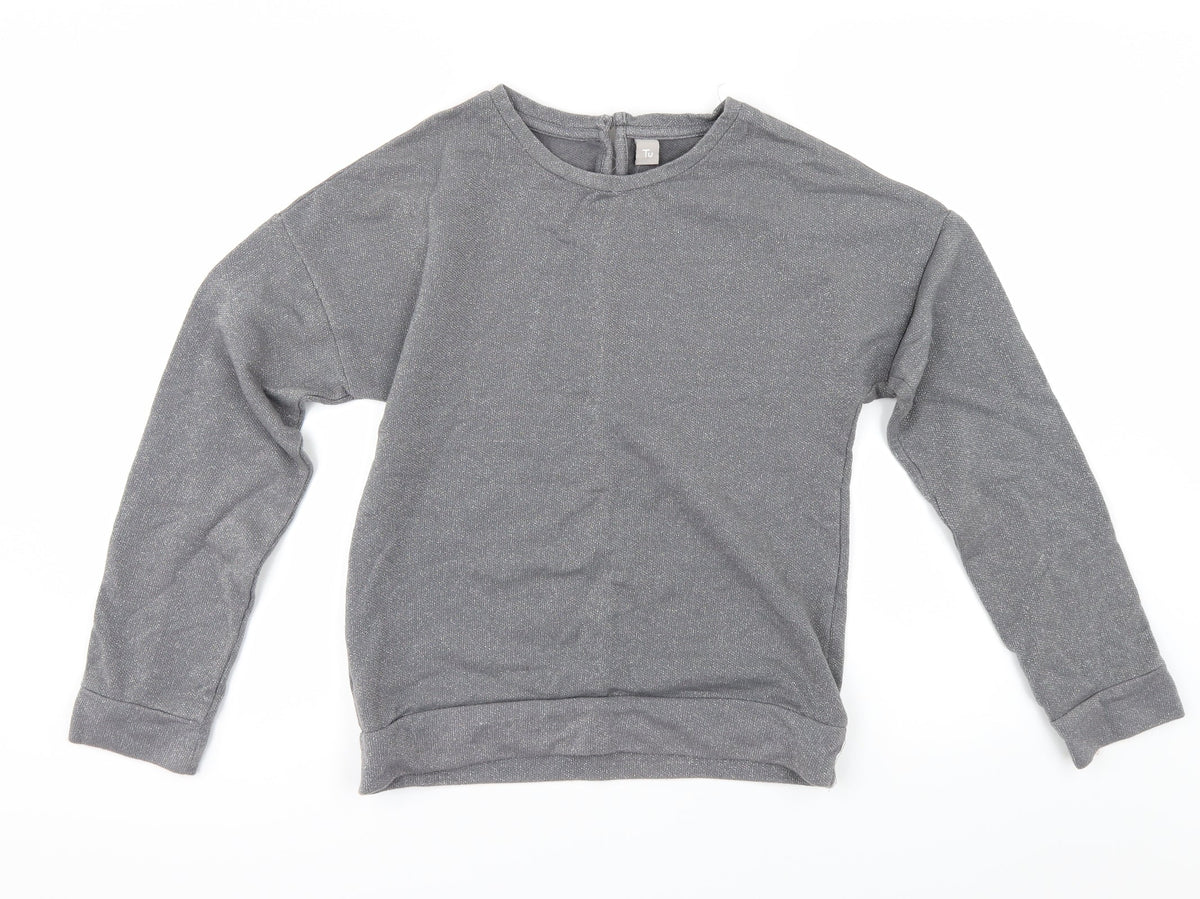 Tu Girls Silver   Pullover Sweatshirt Size 14 Years