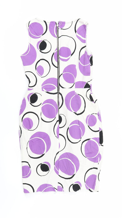 Marks and Spencer Womens White Floral  Pencil Dress  Size 10