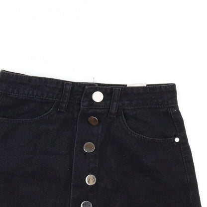 denim club Womens Black  Denim Mini Skirt Size 8