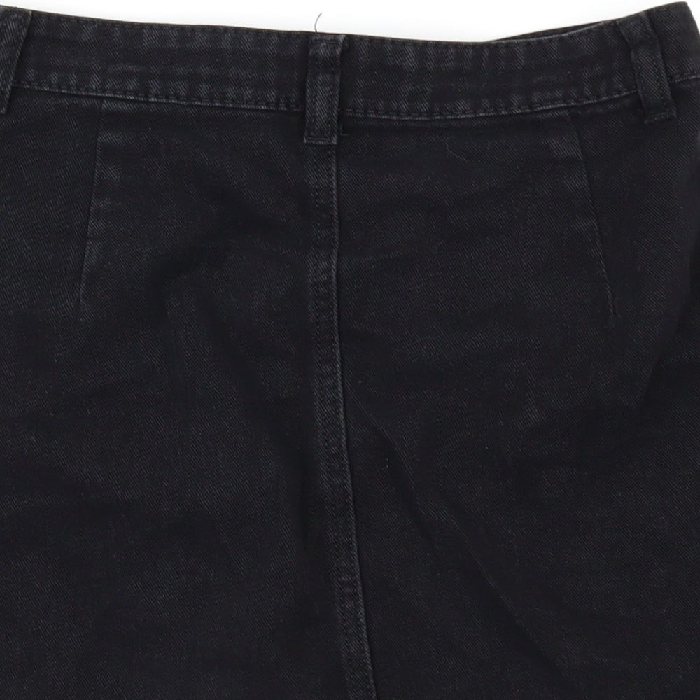 denim club Womens Black  Denim Mini Skirt Size 8