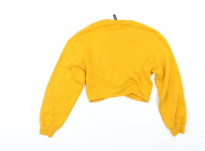 Womens UK Size S Divided by H&M Yellow Pullover Sweatshirt