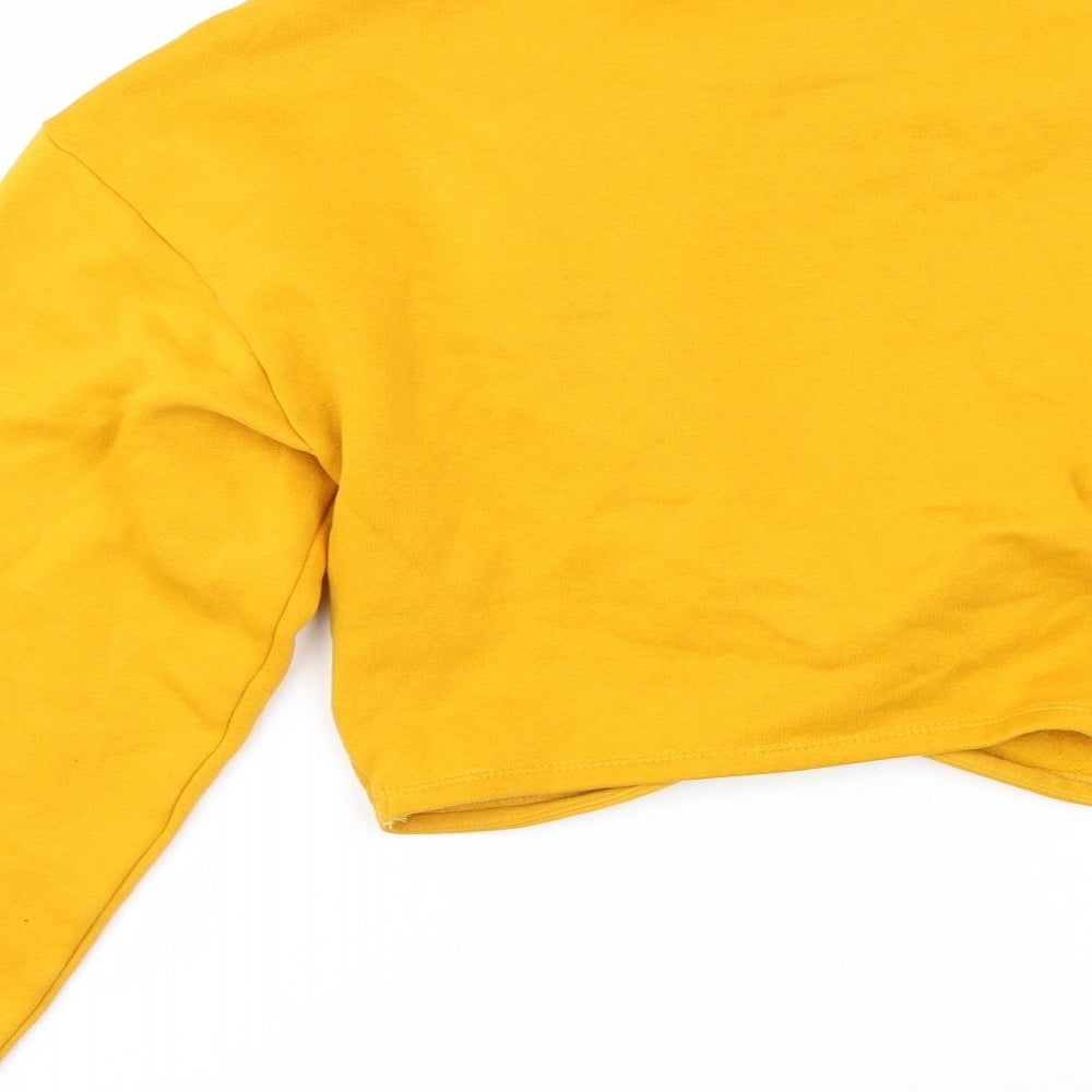 Womens UK Size S Divided by H&M Yellow Pullover Sweatshirt