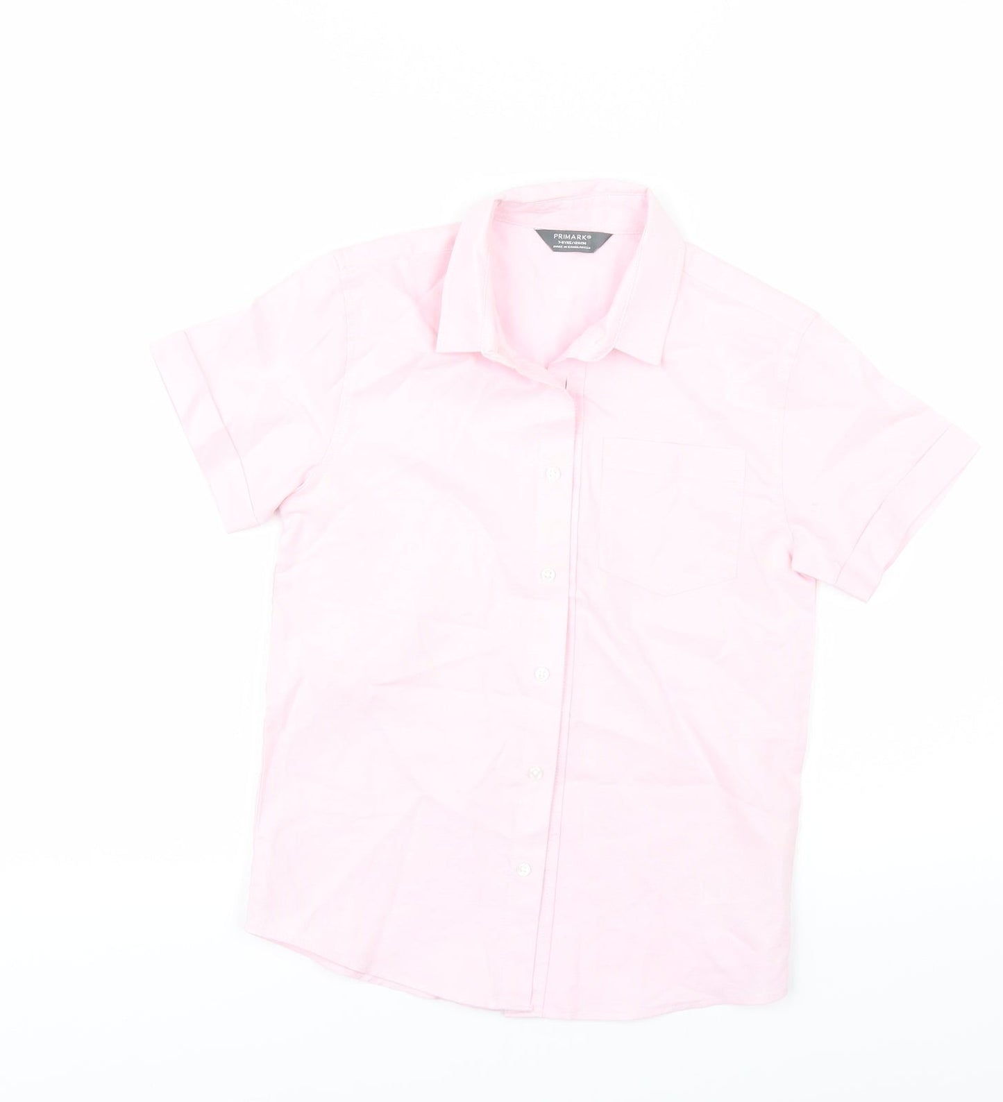 Primark Boys Pink   Basic Button-Up Size 7-8 Years