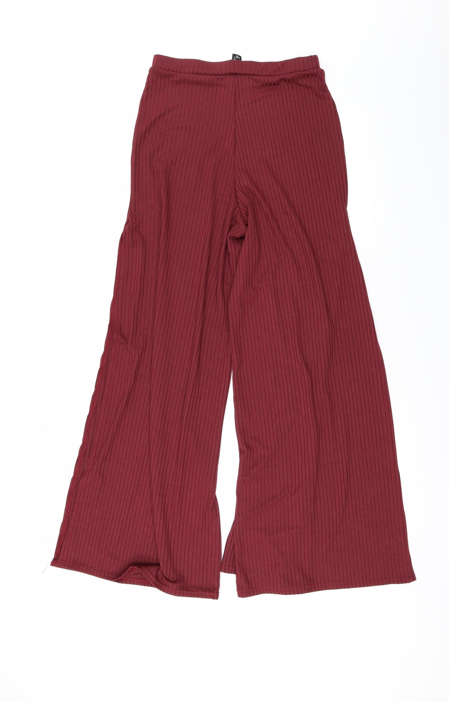 New Look Womens Red   Trousers  Size 10 L29 in - Slits up the side