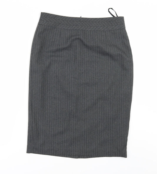 BHS Womens Grey   A-Line Skirt Size 10