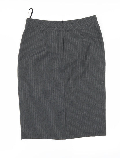 BHS Womens Grey   A-Line Skirt Size 10
