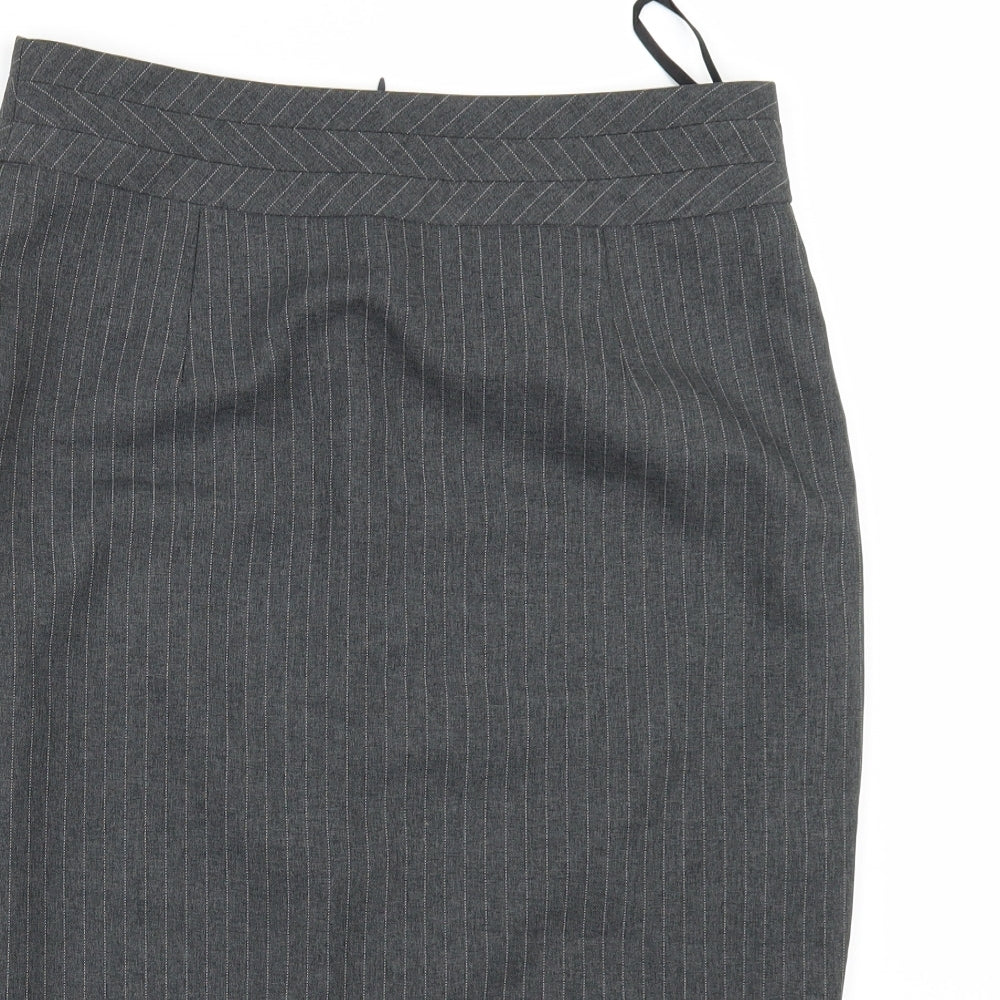 BHS Womens Grey   A-Line Skirt Size 10
