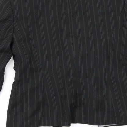 Marks and Spencer Womens Black Striped  Jacket Suit Jacket Size 12