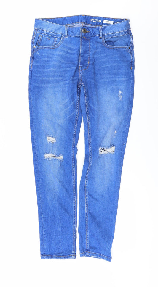 Denim & Co. Mens Blue  Denim Skinny Jeans Size 32 in L30 in