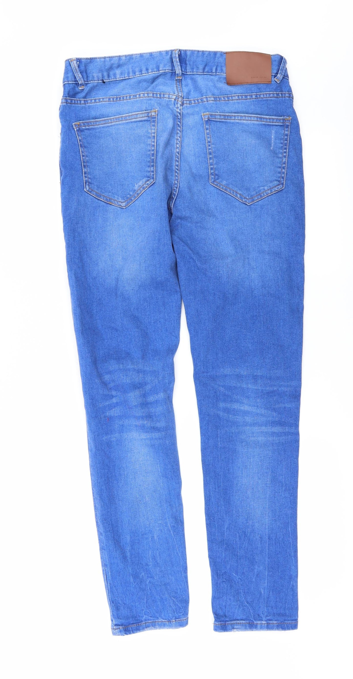 Mens UK Size 32 in Denim & Co. Regular Fit Skinny Blue Jeans