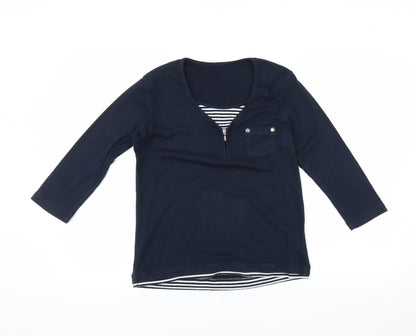 Womens UK Size  Preworn Blue Basic T-Shirt