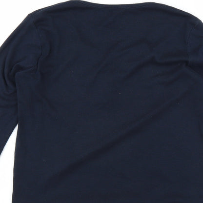 Womens UK Size  Preworn Blue Basic T-Shirt