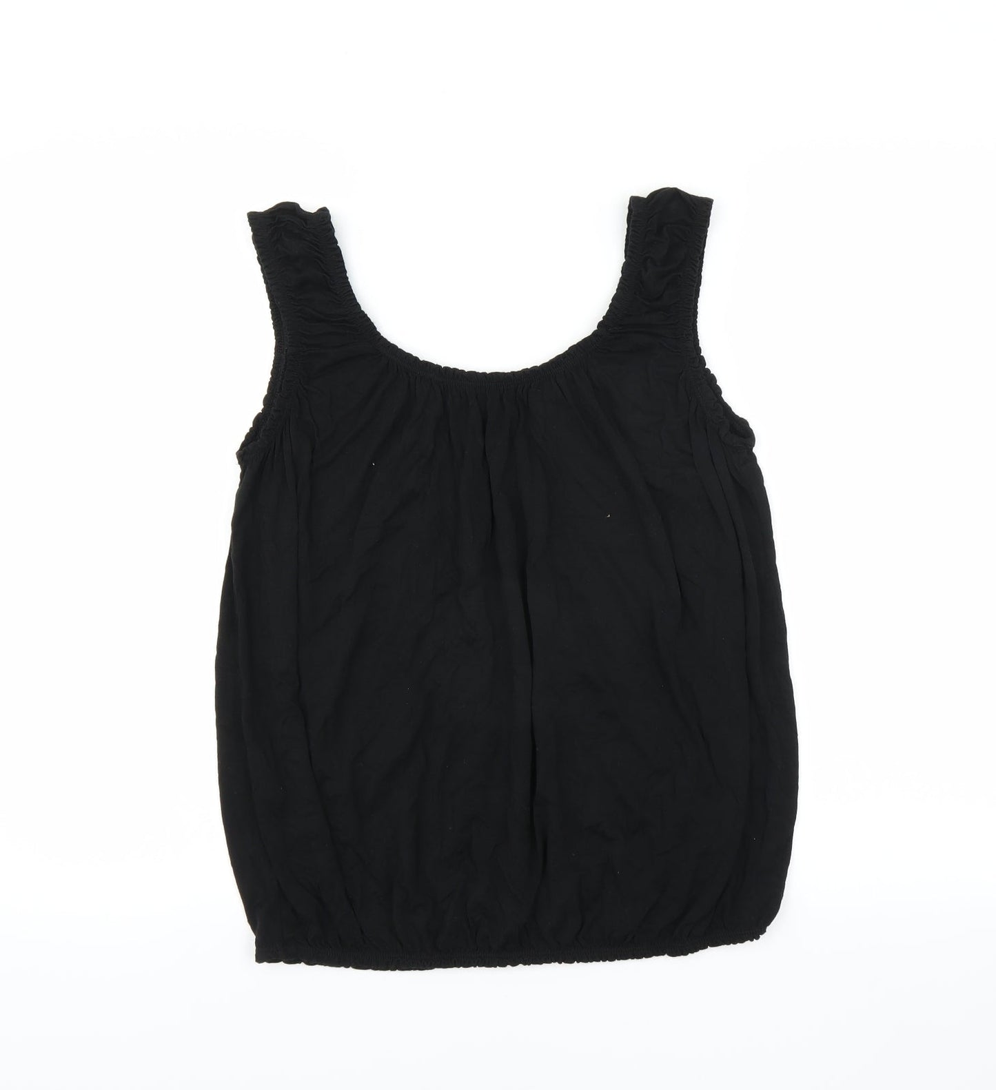 Womens UK Size S Preworn Black Basic Blouse