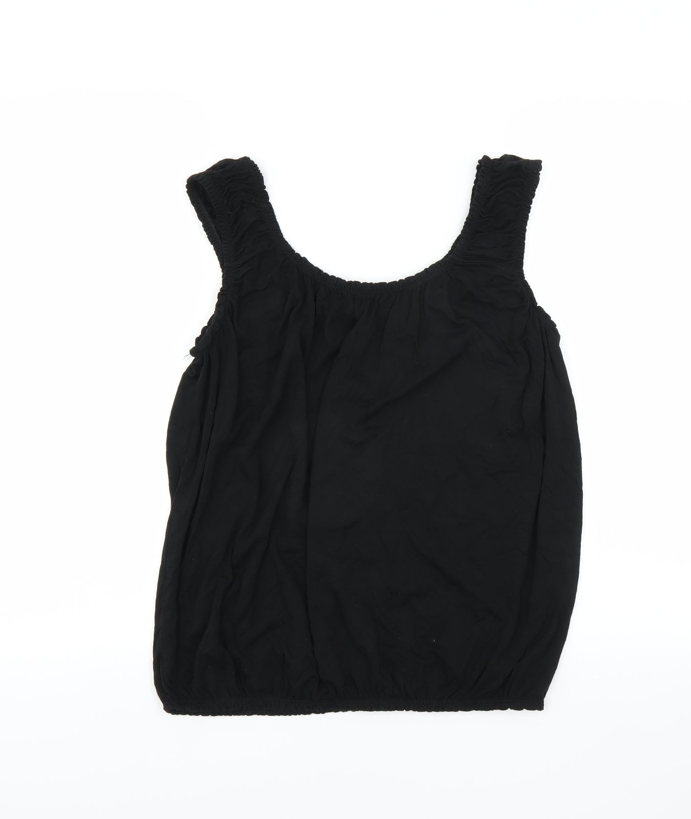 Womens UK Size S Preworn Black Basic Blouse