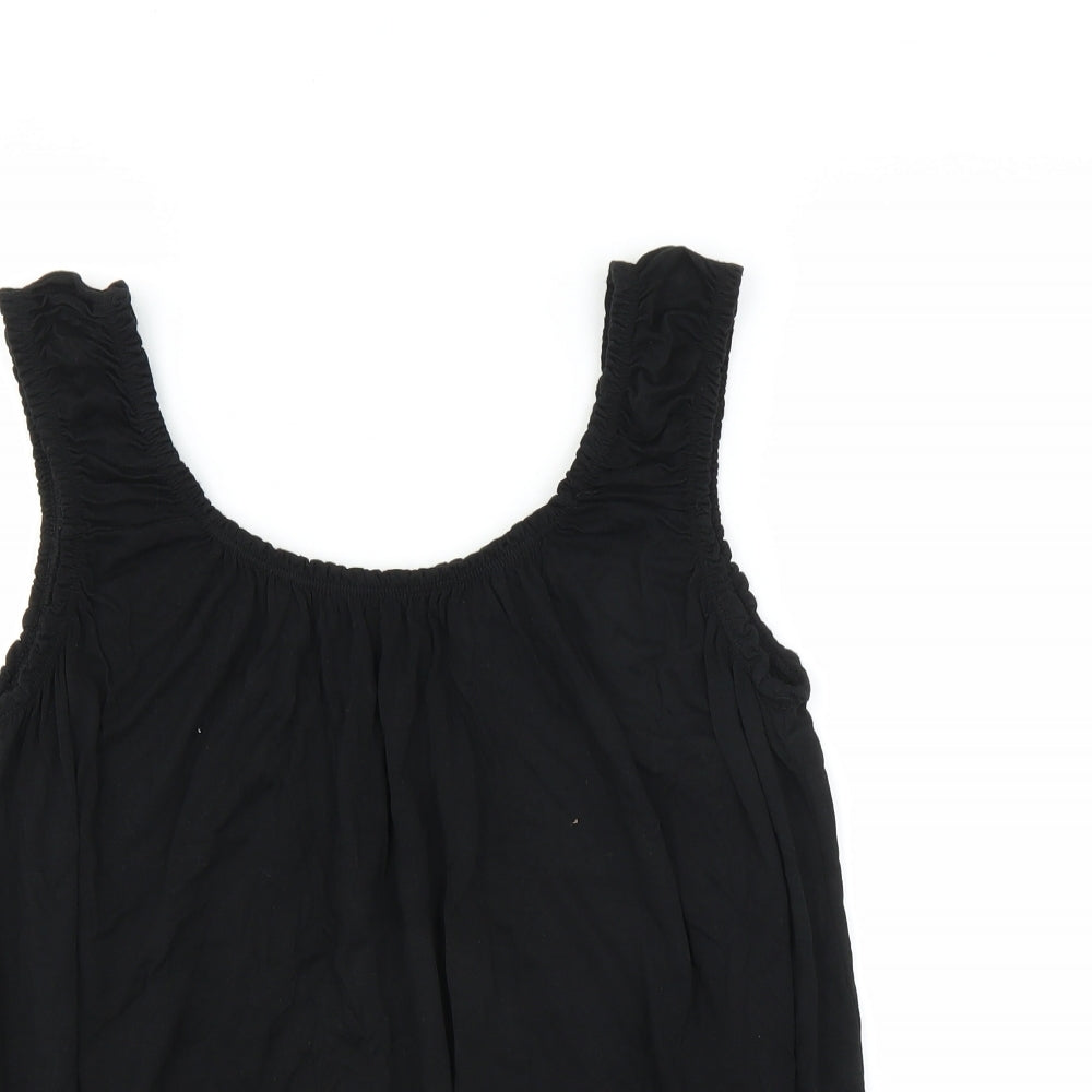 Womens UK Size S Preworn Black Basic Blouse