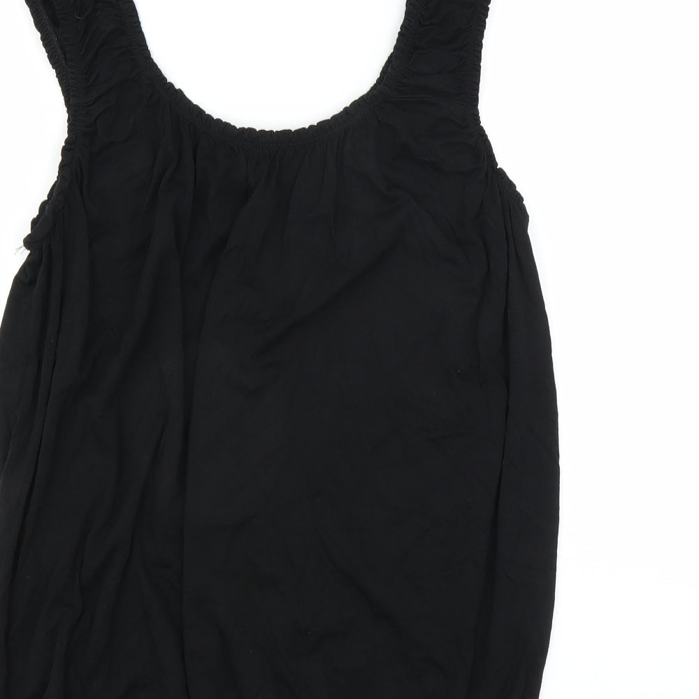 Womens UK Size S Preworn Black Basic Blouse