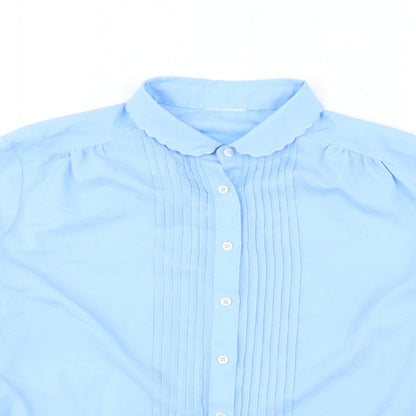 Womens UK Size  Preworn Blue Basic Blouse