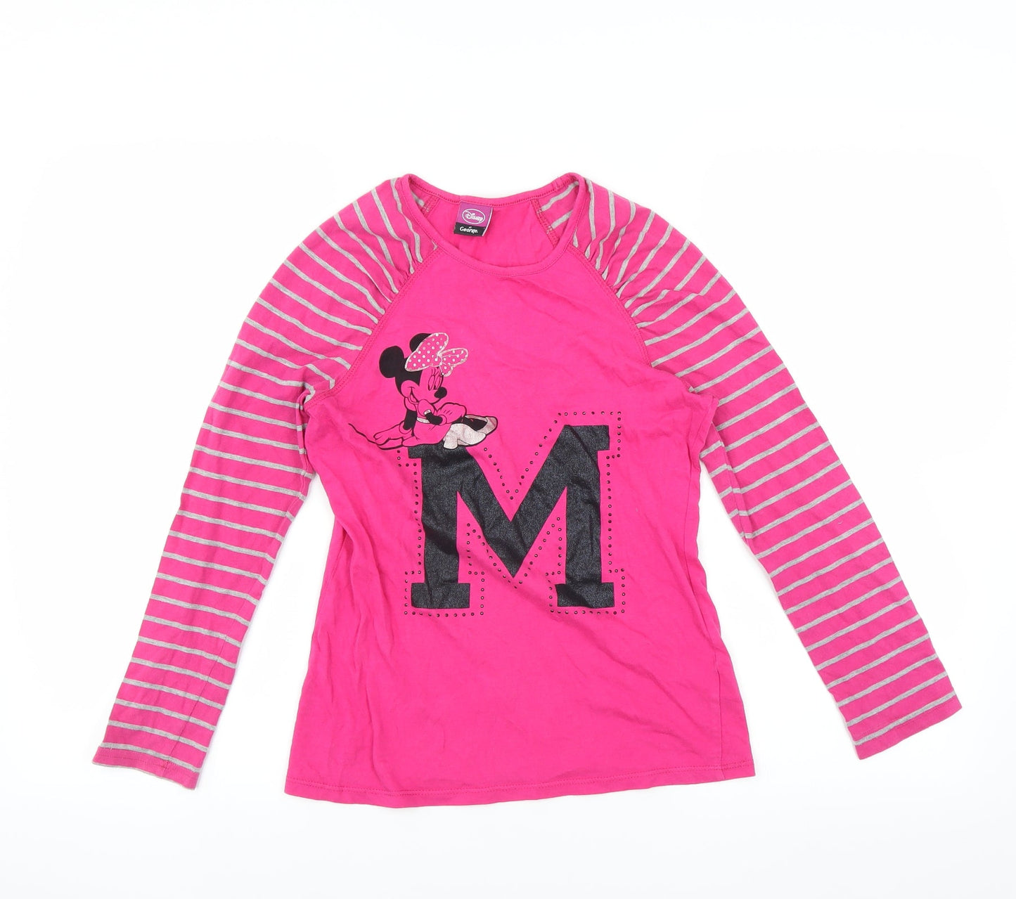 George Girls Pink Solid  Top Pyjama Top Size 13-14 Years  - MINNIE MOUSE