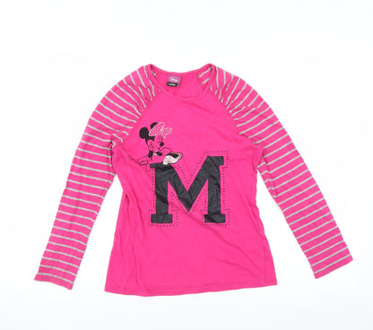George Girls Pink Solid  Top Pyjama Top Size 13-14 Years  - MINNIE MOUSE