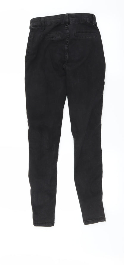 S Womens Black  Denim Skinny Jeans Size 26 in L28 in - TIE SIDED DETAIL