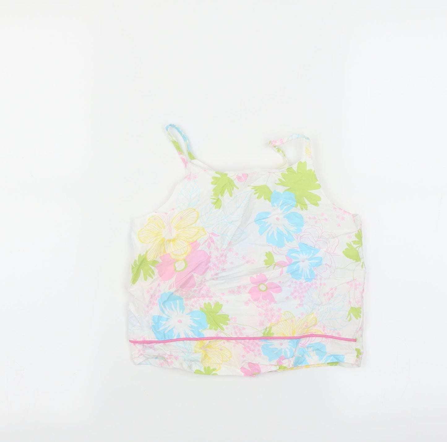 NEXT Girls White Floral  Camisole T-Shirt Size 9 Years