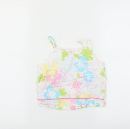NEXT Girls White Floral  Camisole T-Shirt Size 9 Years