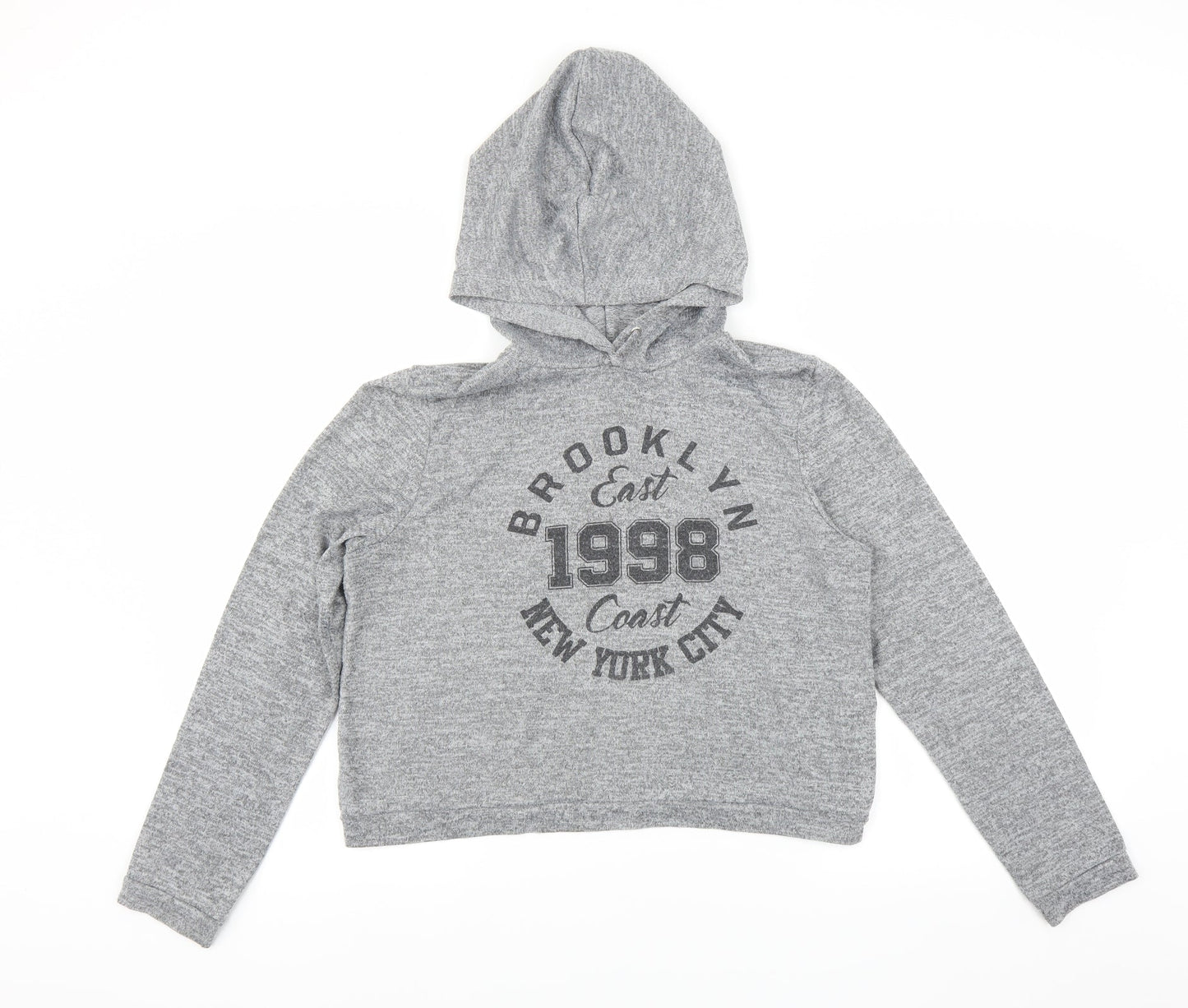 New Look Girls Grey   Pullover Hoodie Size 14-15 Years  - Brooklyn NYC