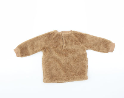 F&F Baby Brown   Pullover Jumper Size 3-6 Months  - bear