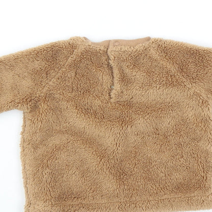 F&F Baby Brown   Pullover Jumper Size 3-6 Months  - bear
