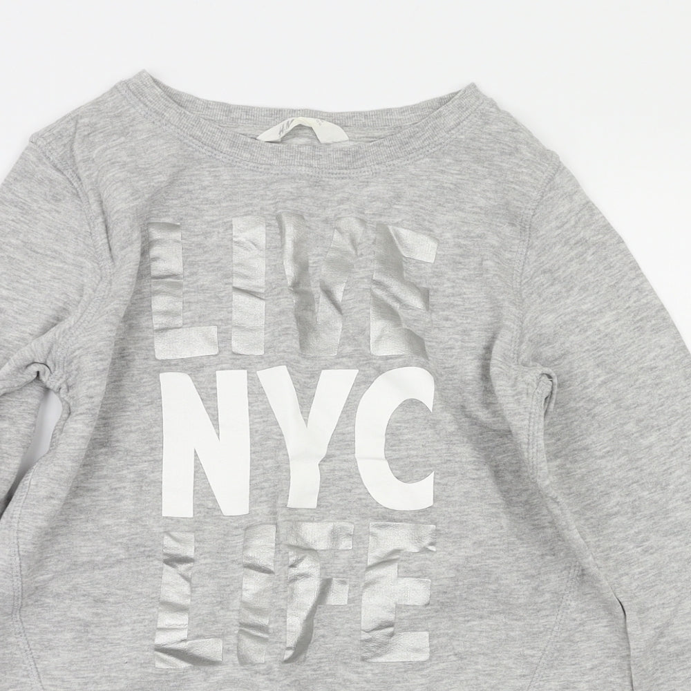 H&M Girls Grey   Pullover Jumper Size 12-13 Years