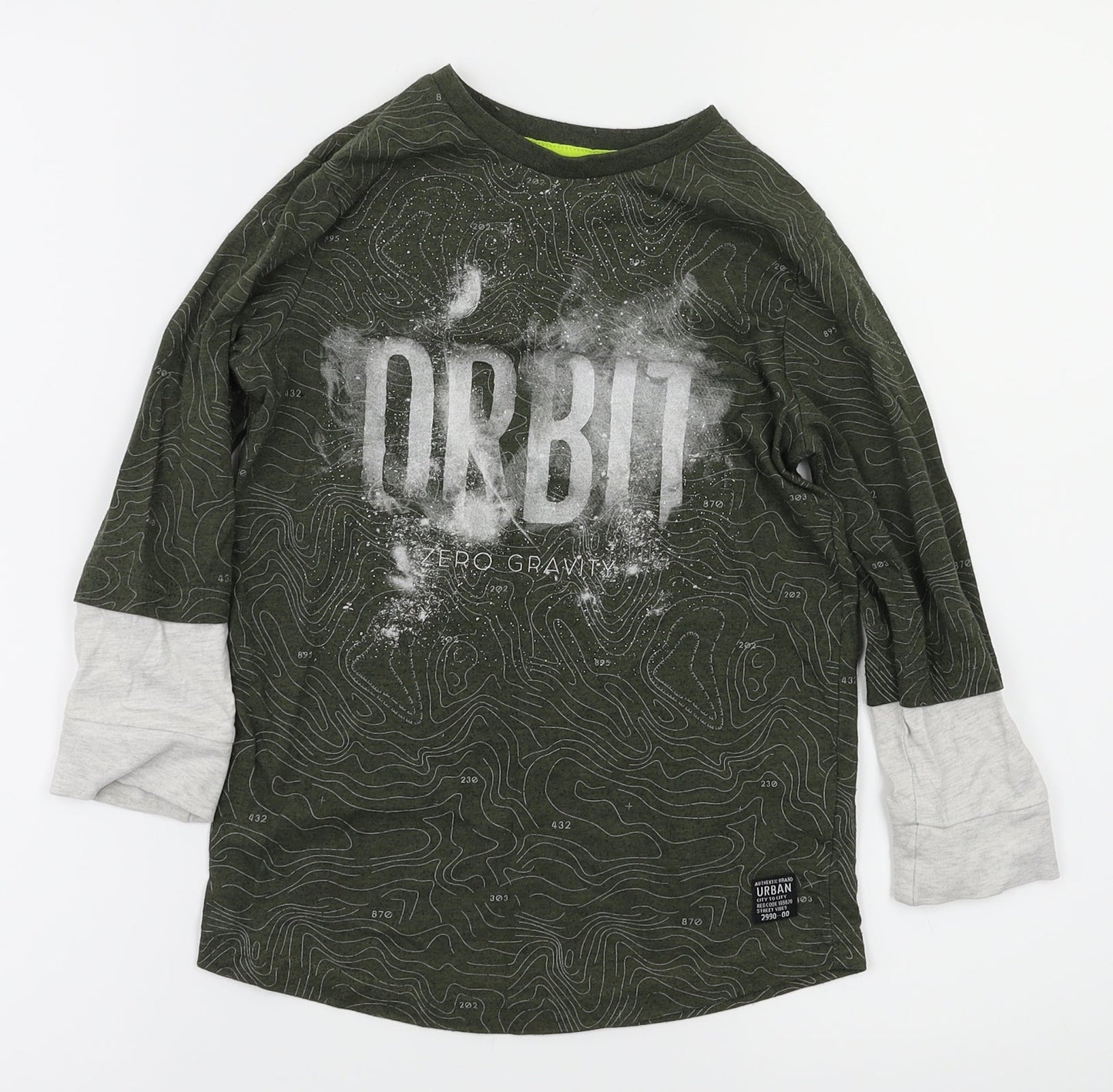 F&F Boys Green Animal Print  Basic T-Shirt Size 5-6 Years