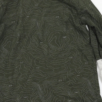 F&F Boys Green Animal Print  Basic T-Shirt Size 5-6 Years