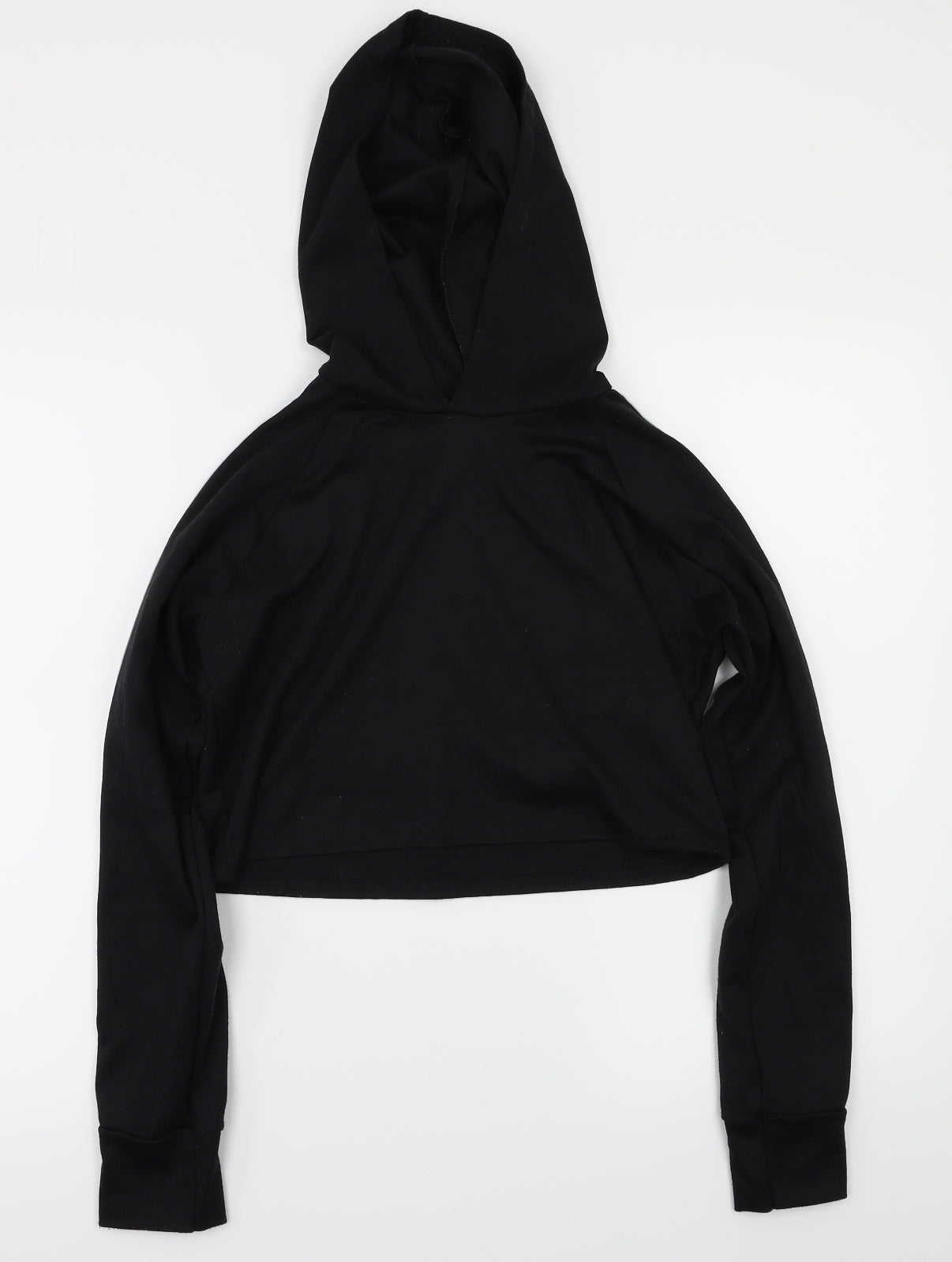 Missy Empire Womens Black Striped  Pullover Hoodie Size M