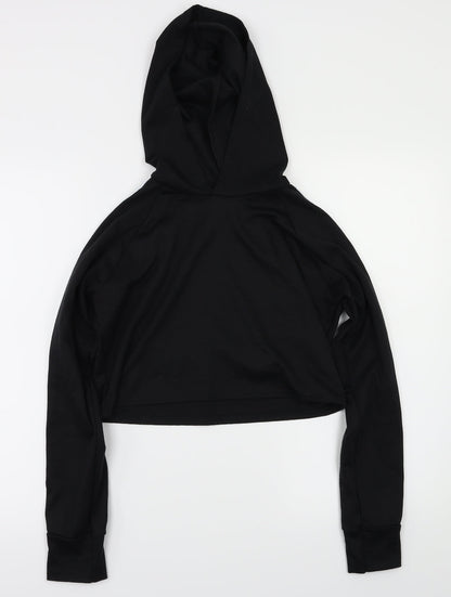 Missy Empire Womens Black Striped  Pullover Hoodie Size M