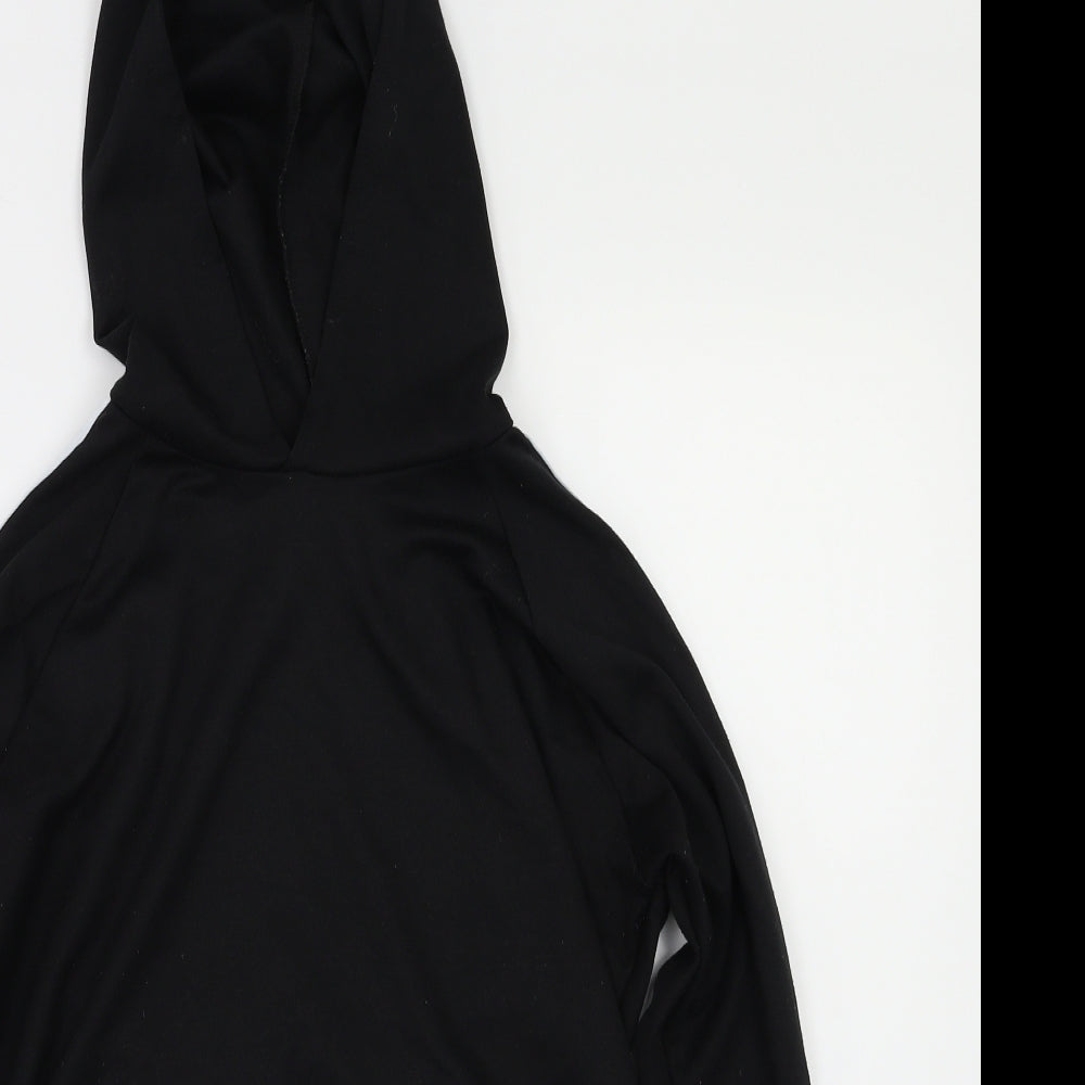 Missy Empire Womens Black Striped  Pullover Hoodie Size M
