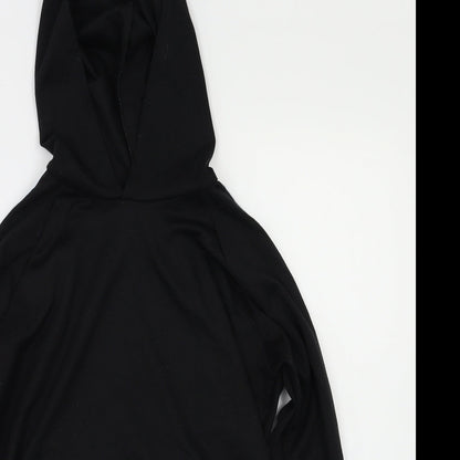 Missy Empire Womens Black Striped  Pullover Hoodie Size M