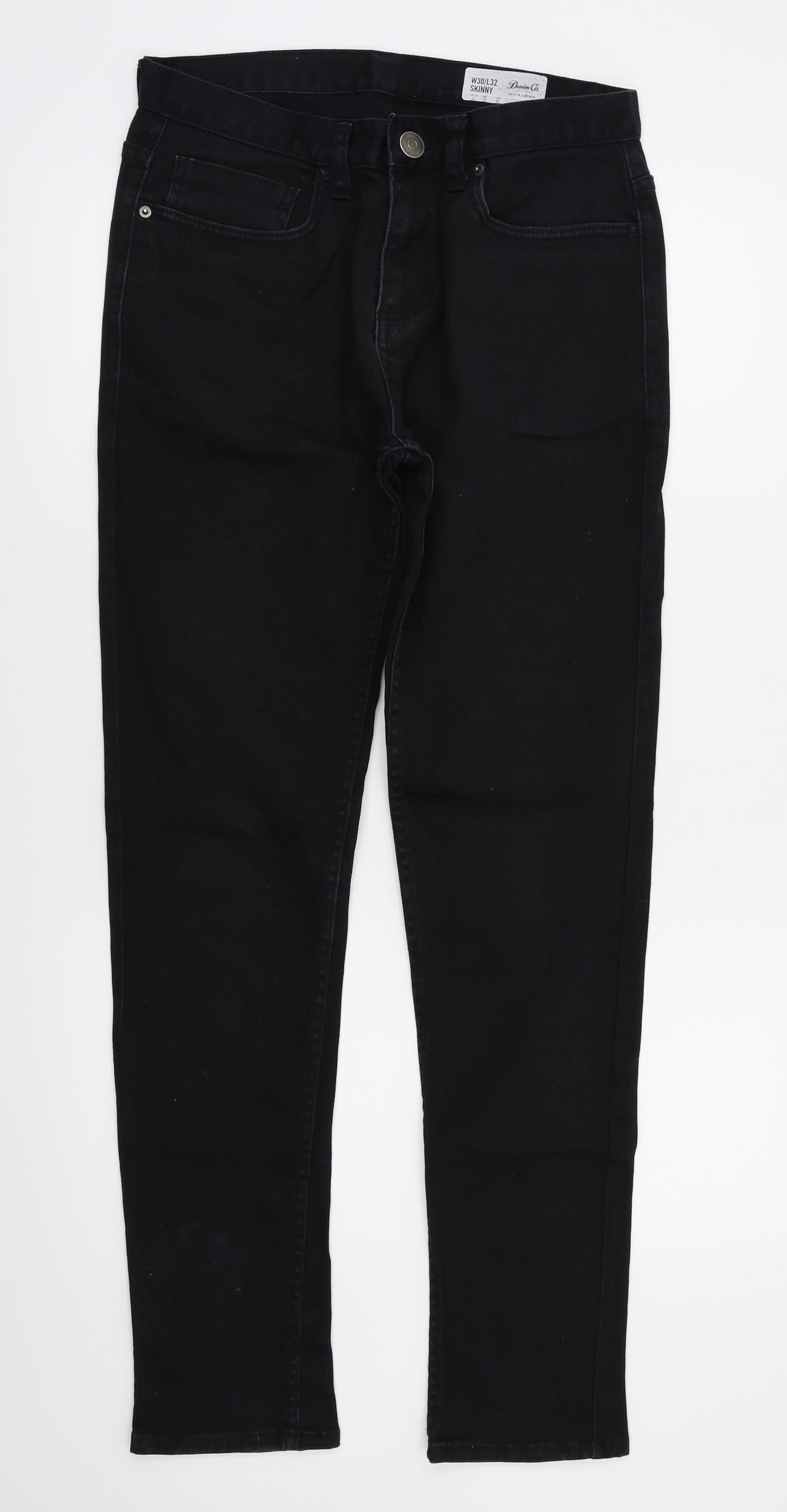 denim&co Womens Black   Skinny Jeans Size 30 L32 in