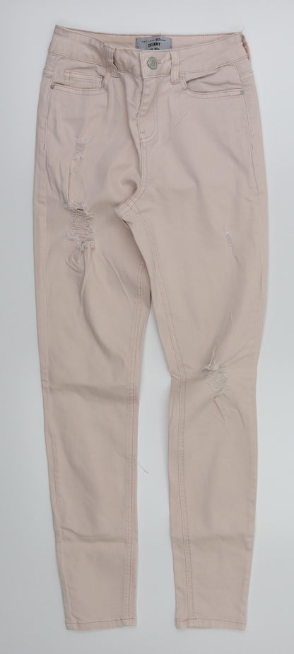 New Look Girls Pink Ikat  Skinny Jeans Size 12 Years
