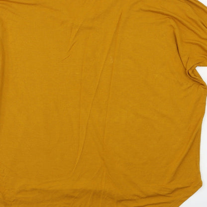 Womens UK Size 12 Select Yellow Basic T-Shirt