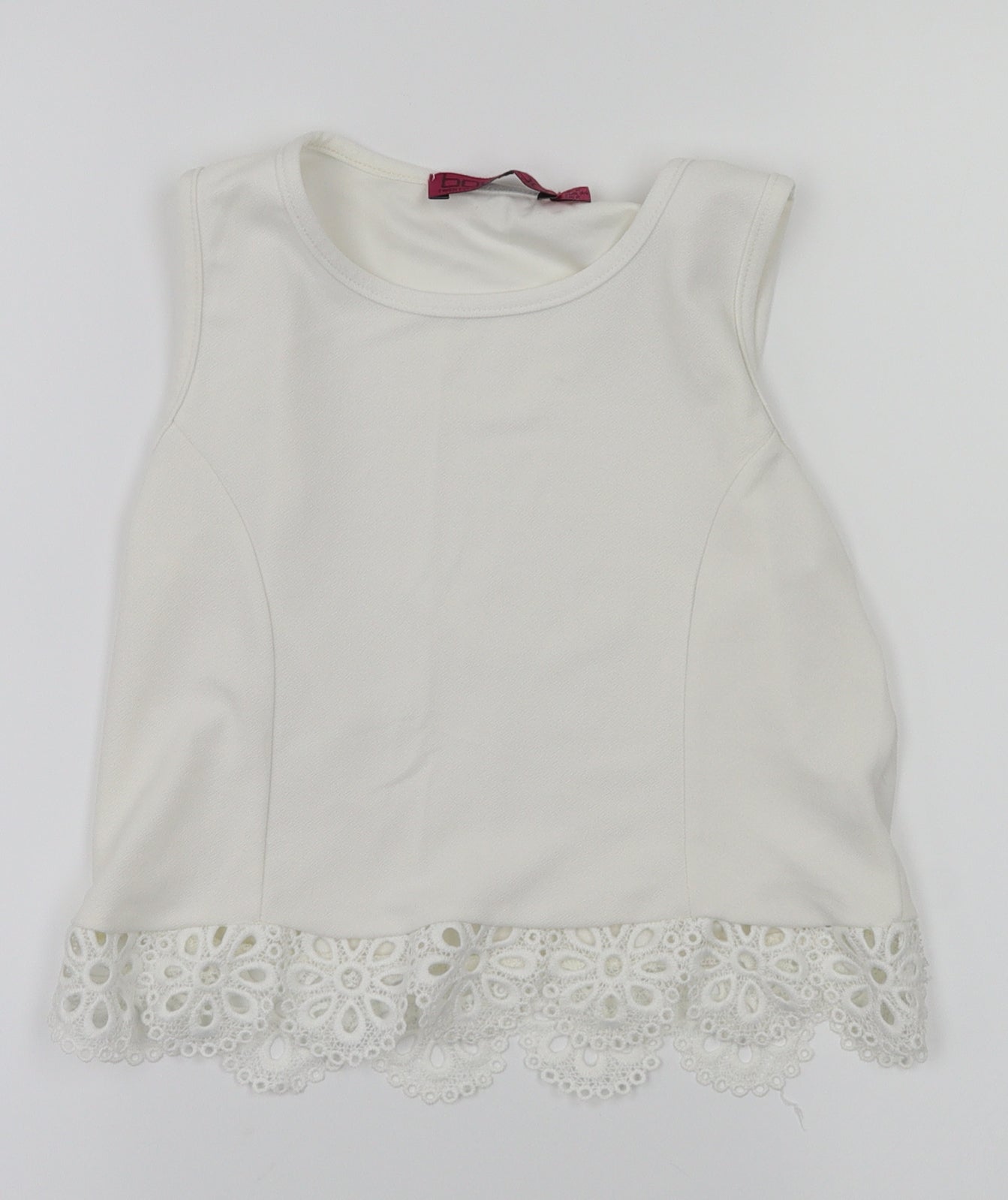 Womens UK Size 6 Boohoo White Basic T-Shirt