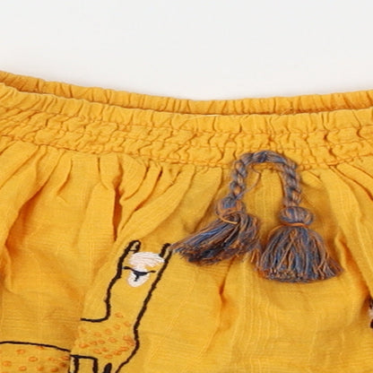 NEXT  Yellow   Flare Skirt Size 9-12 Months  - Llama