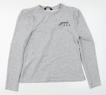 F&F Womens Grey   Basic T-Shirt Size 8