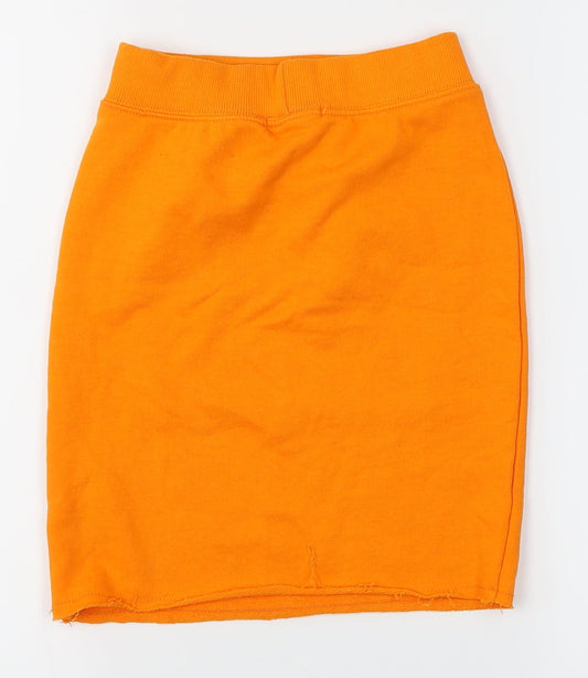 Pretty Little Thing Womens Orange   A-Line Skirt Size 4