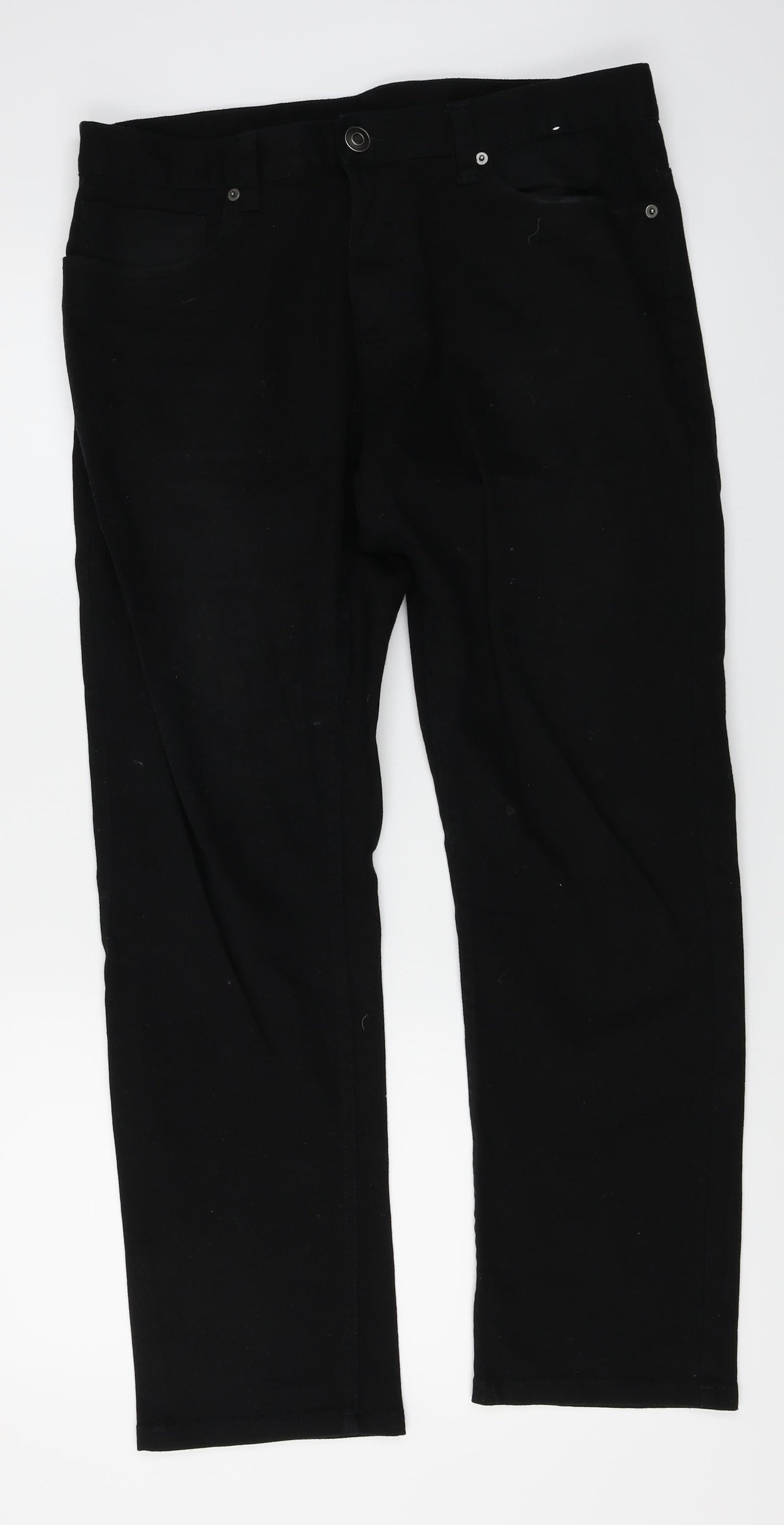 Denim Co Womens Black  Denim Straight Jeans Size 32 in L26 in