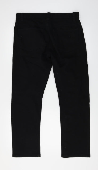 Denim Co Womens Black  Denim Straight Jeans Size 32 in L26 in