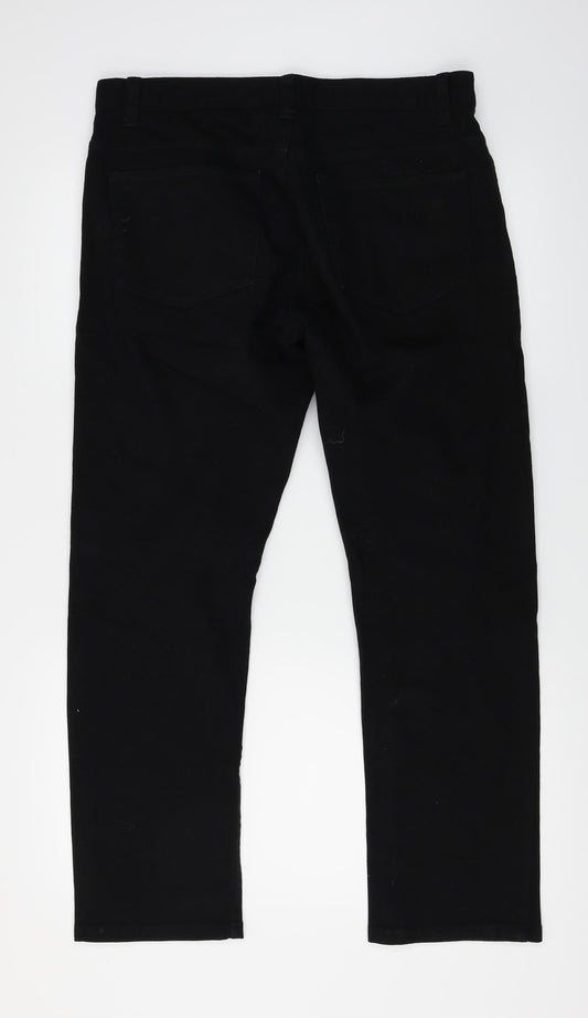 Denim Co Womens Black  Denim Straight Jeans Size 32 in L26 in