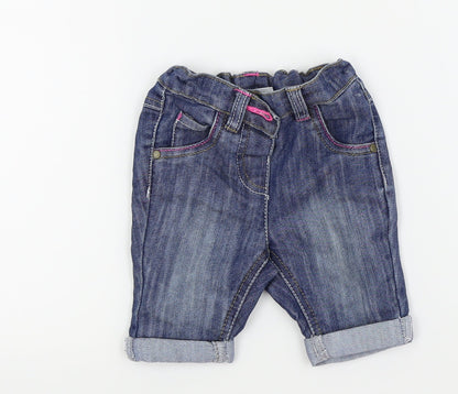 NEXT Girls Black   Cargo Trousers Size 3-6 Months