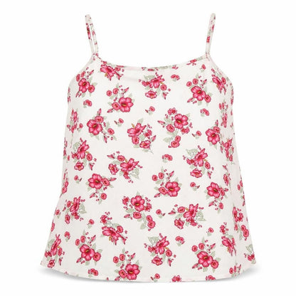 Divided by H&M Womens White Floral  Camisole Tank Size 8