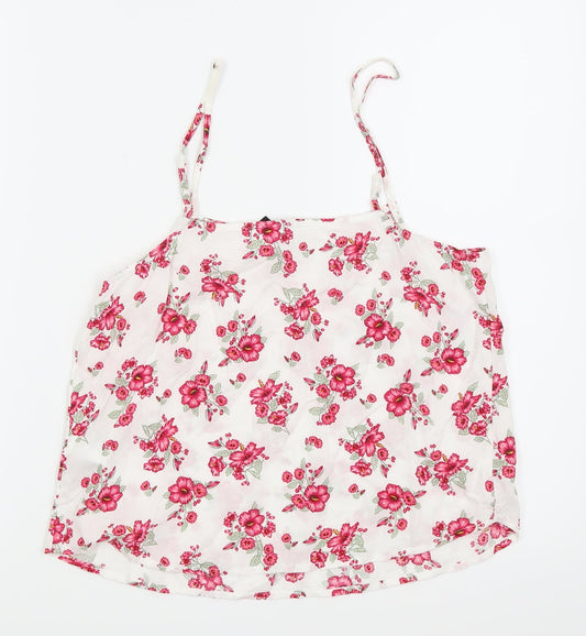 Divided by H&M Womens White Floral  Camisole Tank Size 8